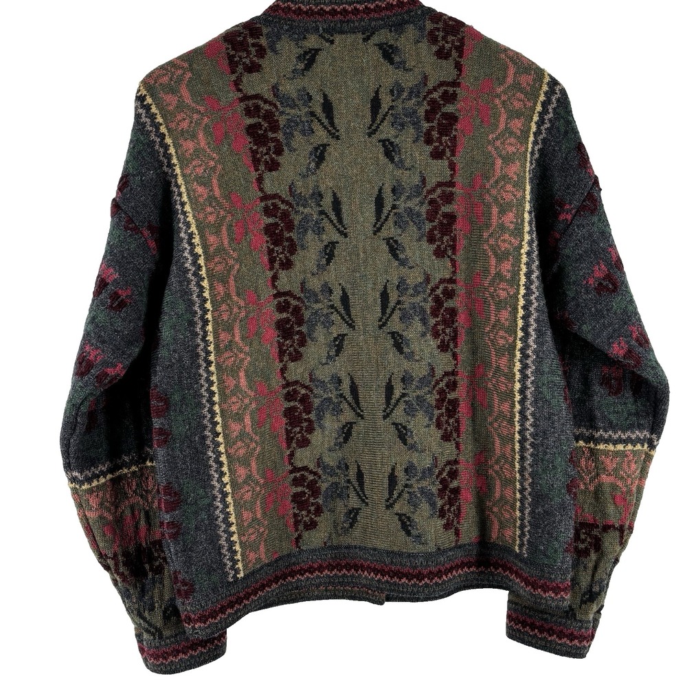 CozyVintage Floral Knit Cardigan - Multi-Color - Picture 4 of 10